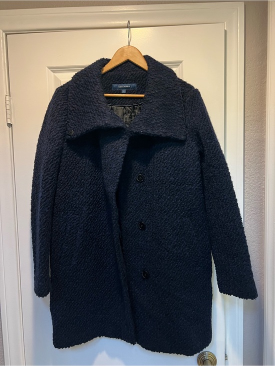 Cole Haan Jackets & Blazers - Cole Haan Textured Wool Blend Cocoon Coat Oversized Minimalist